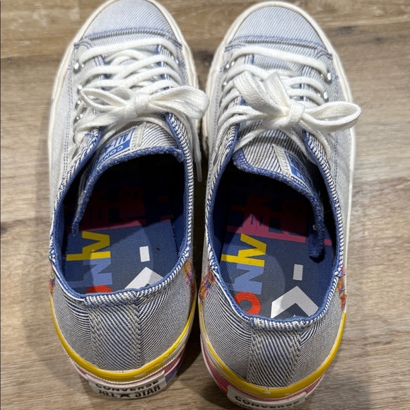 Converse ALL STAR Size 7 Women’s Chuck Taylor Lift Low 'Ranbow - Ozone Blue' - Picture 8 of 13